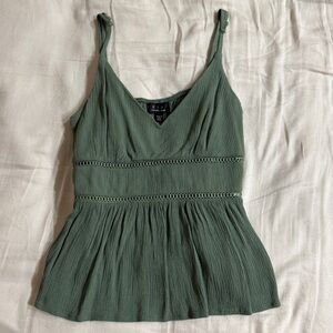 Francesca’s Green Spaghetti Strap Top
